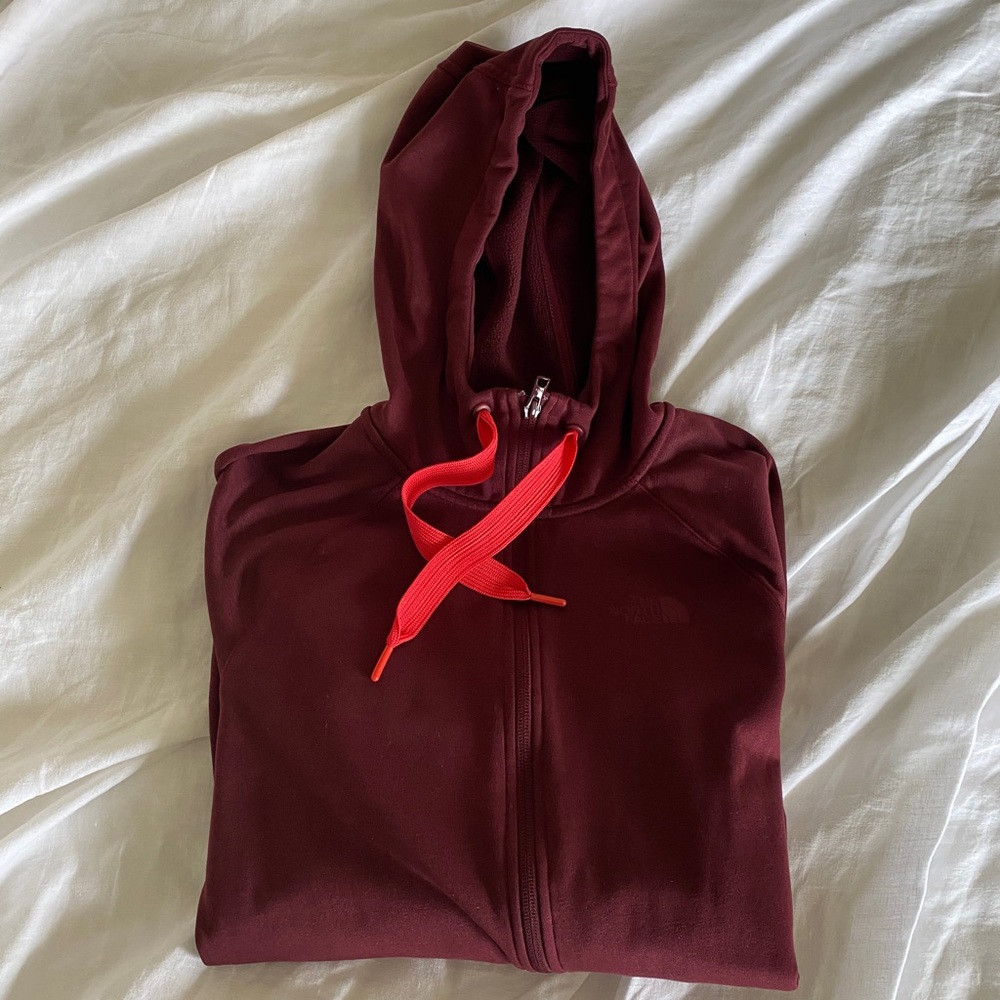 The North Face Fitted Maroon Zip Up Sweatshirt